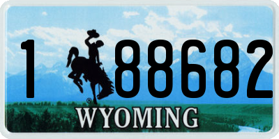 WY license plate 188682
