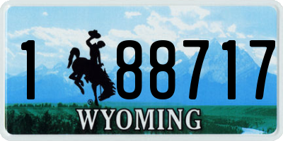 WY license plate 188717