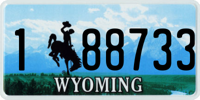 WY license plate 188733