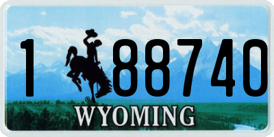 WY license plate 188740
