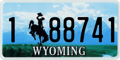 WY license plate 188741