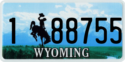 WY license plate 188755