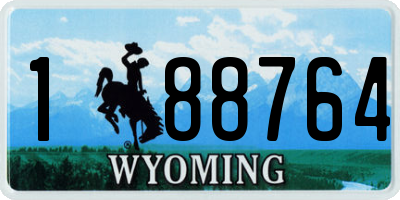 WY license plate 188764