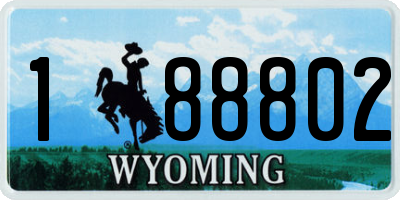 WY license plate 188802