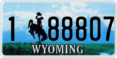 WY license plate 188807