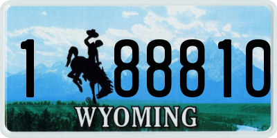 WY license plate 188810