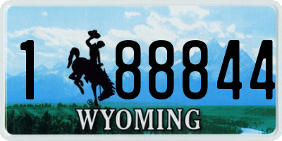 WY license plate 188844