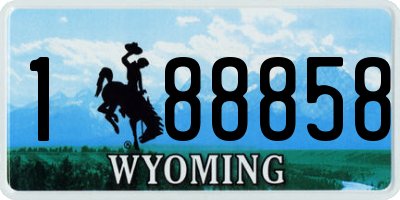 WY license plate 188858