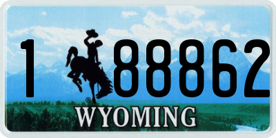 WY license plate 188862