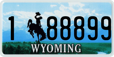 WY license plate 188899
