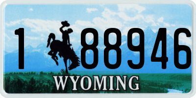 WY license plate 188946
