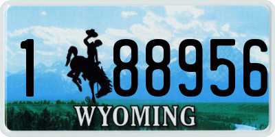 WY license plate 188956