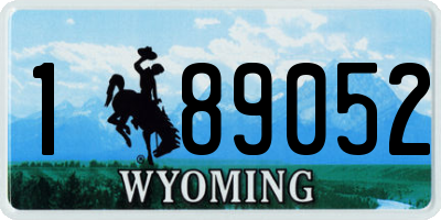 WY license plate 189052