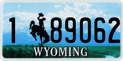 WY license plate 189062