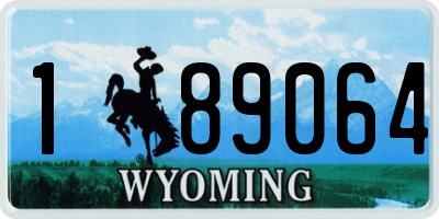 WY license plate 189064