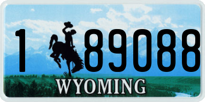 WY license plate 189088