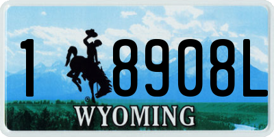 WY license plate 18908L