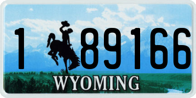 WY license plate 189166