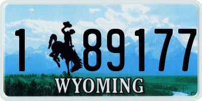 WY license plate 189177