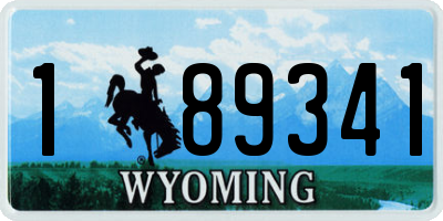 WY license plate 189341