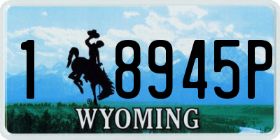WY license plate 18945P