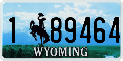 WY license plate 189464