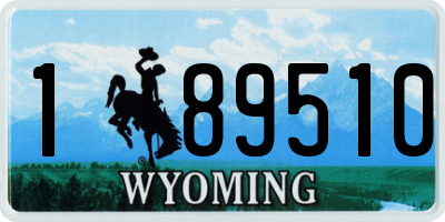 WY license plate 189510