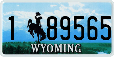 WY license plate 189565