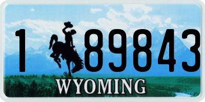 WY license plate 189843