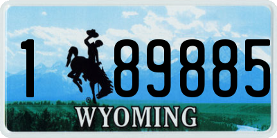 WY license plate 189885