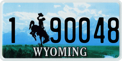 WY license plate 190048