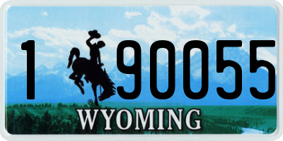 WY license plate 190055