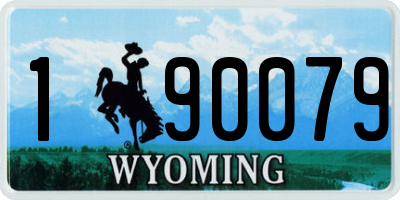 WY license plate 190079