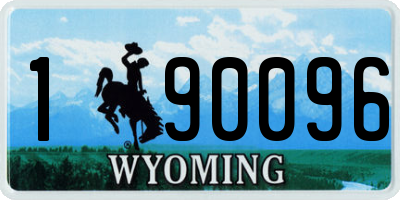 WY license plate 190096