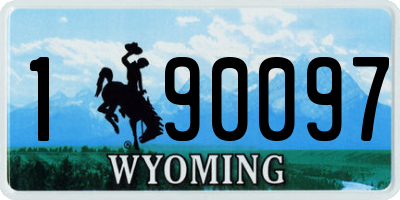 WY license plate 190097