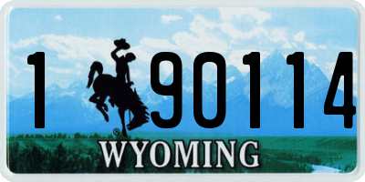 WY license plate 190114