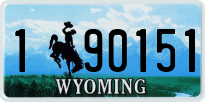WY license plate 190151