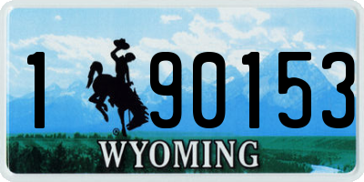 WY license plate 190153