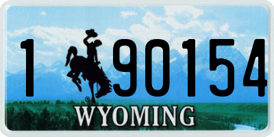 WY license plate 190154