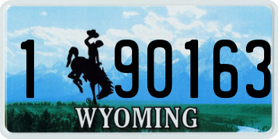 WY license plate 190163