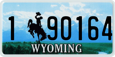 WY license plate 190164