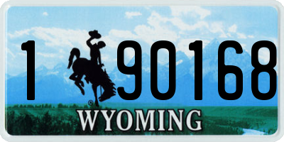 WY license plate 190168
