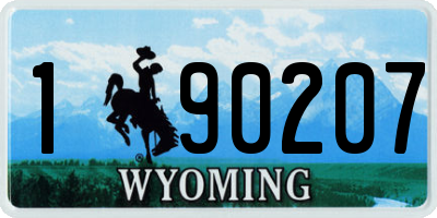 WY license plate 190207
