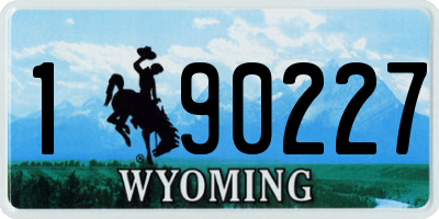 WY license plate 190227