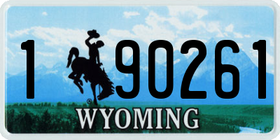 WY license plate 190261