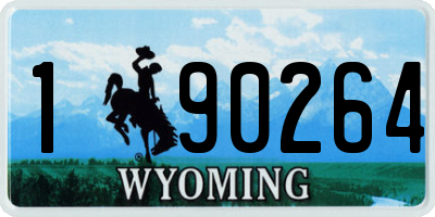 WY license plate 190264
