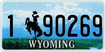 WY license plate 190269