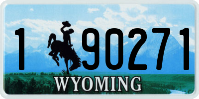 WY license plate 190271