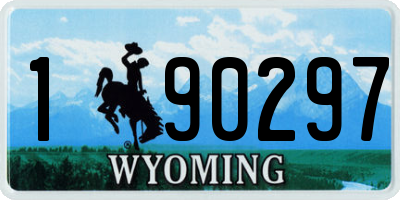 WY license plate 190297