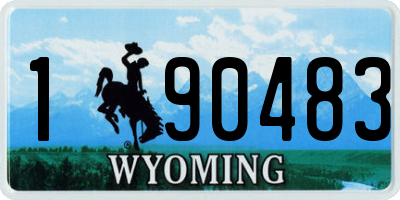 WY license plate 190483